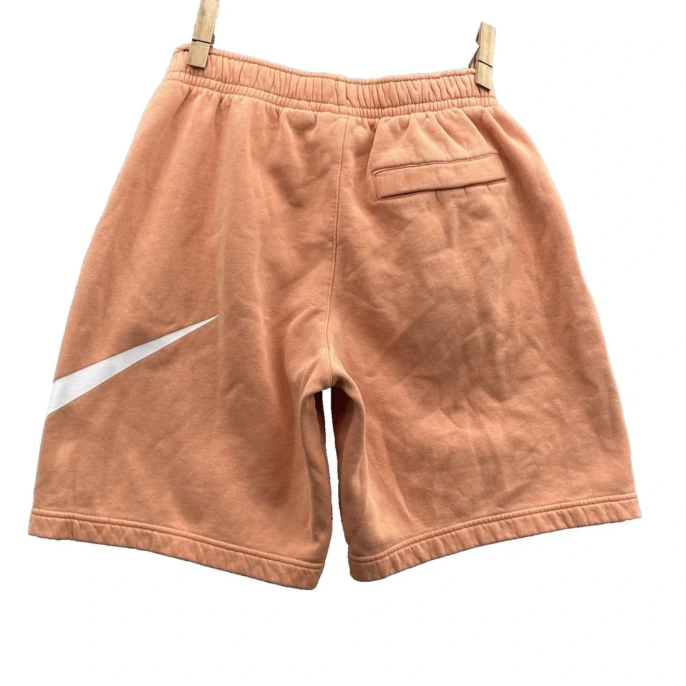 Nike Club‎ Fleece Shorts Men's Small Orange Streetwear Sportswear Outdoors Skate